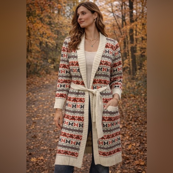POL Sweaters - POL Small Belted Cardigan Duster Sweater with Tie Waist - Small